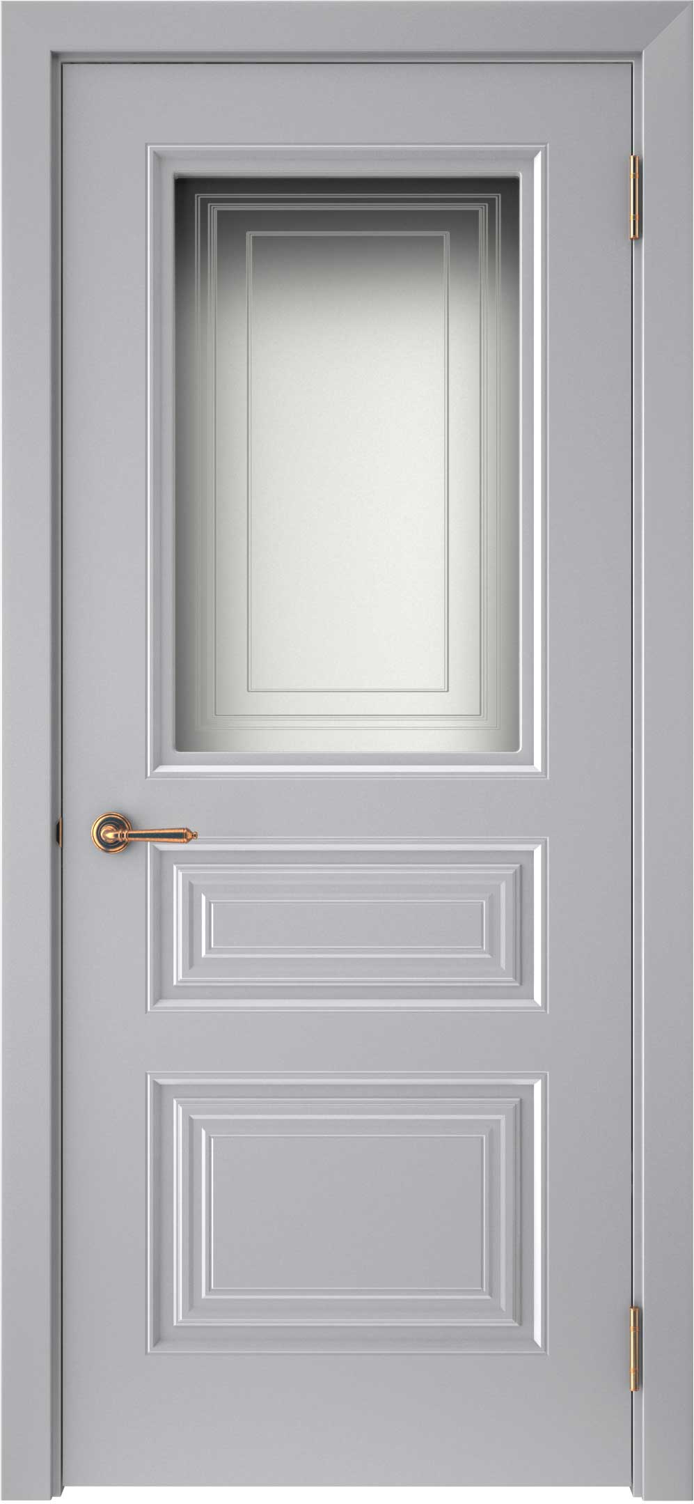 Двери крашеные (Эмаль) ТЕКОНА Смальта-44 со стеклом Серый ral 7036 размер 200 х 60 см. артикул F0000093314