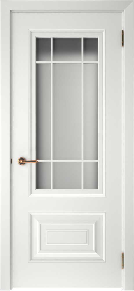 Двери крашеные (Эмаль) ТЕКОНА Смальта-46 со стеклом Белый ral размер 200 х 70 см. артикул F0000094992