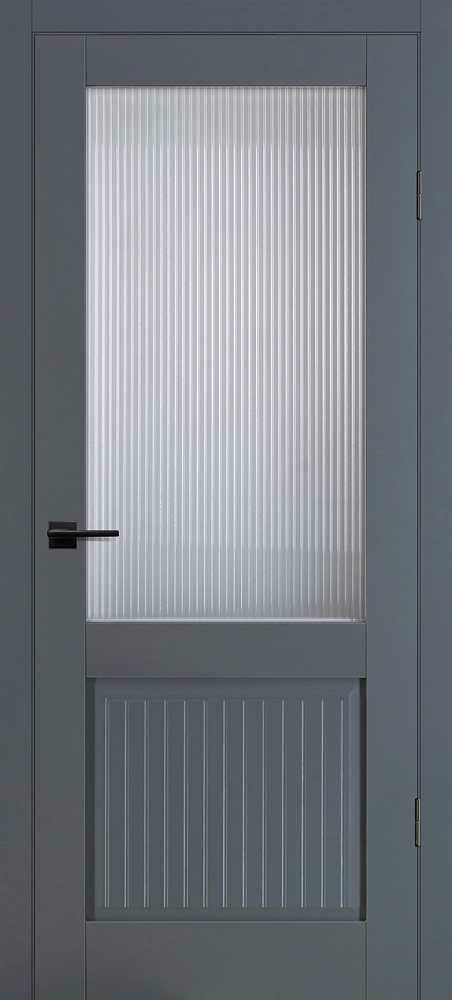 Двери ЭКОШПОН, ПВХ PROFILO PORTE PSC-57 со стеклом Графит размер 200 х 90 см. артикул F0000103987